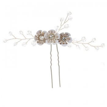 2 piece Flower Bridal Wedding Hair Pins